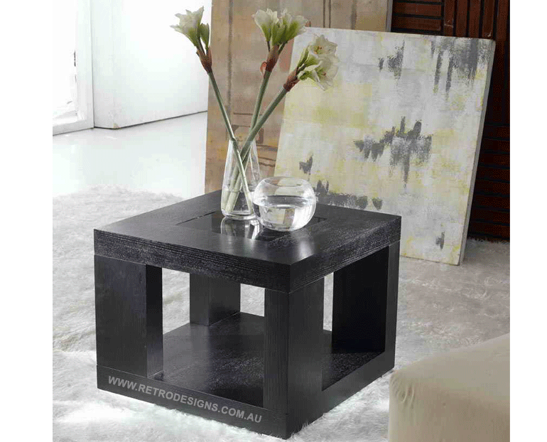 Atlantic Side Table With Centered Glass Top