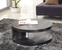 Contempo Round Coffee Table in Black Oak