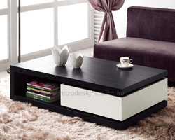 Ellana Coffee Table With Shelf and Drawer