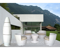 Bailey White Outdoor Wicker Furniture