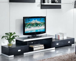High Gloss Livio Black Extendable Unit