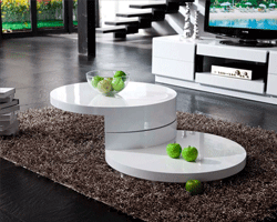 White High Gloss Contempo Round