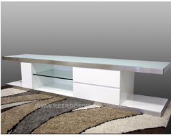 White Metro High Gloss TV Cabinet