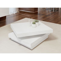 White High Gloss Contempo Square Coffee Table - Thumbnail 1