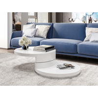 White High Gloss Contempo Round - Thumbnail 1