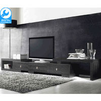 Retro Extendable TV Cabinet Black Oak