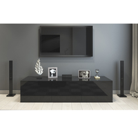 1.8m High Gloss Black Suprilla TV Unit - Thumbnail 1