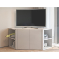 Zenova White Corner TV Entertainment Unit - Thumbnail 1